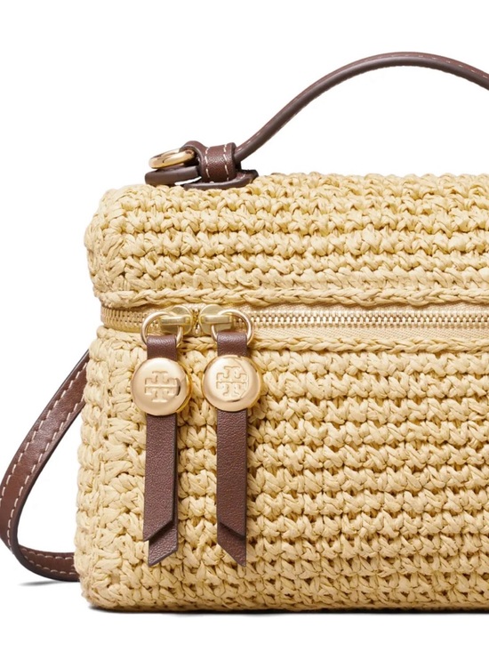 Tory Burch Handbags - Tory Burch Romy Woven Vanity Bag